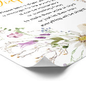 Een beetje Honey Bee Wildflower Late Night Luiers Poster (Hoek)