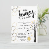 Een beetje honig, Baby shower, genderneutraal Kaart (Staand voorkant)