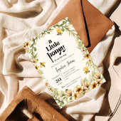 Een beetje honing | bloem | Bij | baby shower Kaart