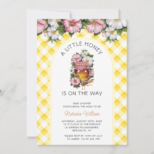 Een beetje honing genderneutraal Herfst Baby showe Kaart (Voorkant)