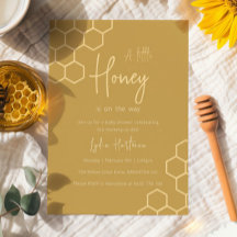 Een beetje honing is onderweg Minimal Baby Shower