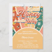 Een beetje honing is onderweg naar Baby shower Kaart (Voorkant)