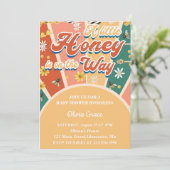 Een beetje honing is onderweg naar Baby shower Kaart (Staand voorkant)