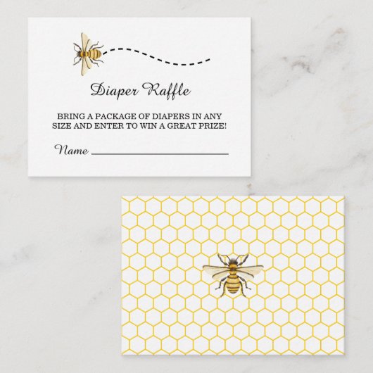 Een beetje honing is onderweg naar het Baby shower Informatiekaartje (Voorkant / Achterkant)