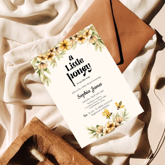 Een beetje honing is onderweg naar het baby shower kaart