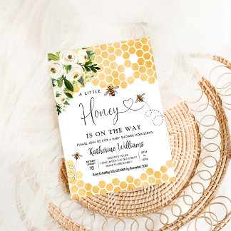 Een beetje honing is op komst Bij Thema Baby Showe Kaart
