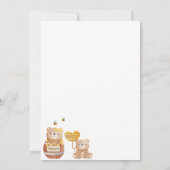 Een beetje honing is op weg naar Beer Baby shower Kaart (Achterkant)