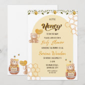 Een beetje honing is op weg naar Beer Baby shower Kaart (Voorkant / Achterkant)