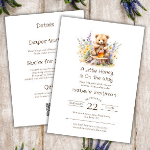Een beetje honing onderweg Teddy Bear QR-code Kaart
