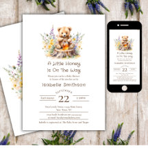 Een beetje honing onderweg Teddybeer baby shower