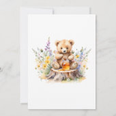 Een beetje honing op de weg Teddy Bear Baby shower Kaart (Achterkant)