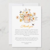 Een beetje honing op de weg Waterverf Baby shower Bedankkaart (Voorkant)