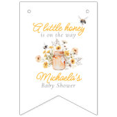 Een beetje honing op de weg Waterverf Baby shower Vlaggetjes (Tweede vlag)