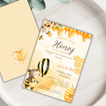Een beetje honing op komst Bij Beer Bloemen Baby S