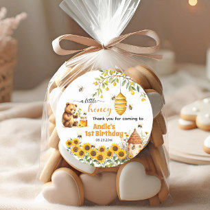 Een beetje honing voor elke verjaardag ronde sticker