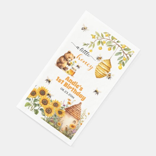 Een beetje honing voor elke verjaardag servet (Hoek)