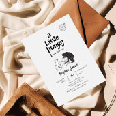 Een beetje honing zwart wit beer baby shower kaart