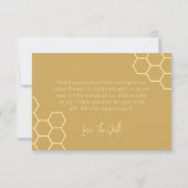 Een beetje honingarm Baby shower Bedankkaart (Achterkant)