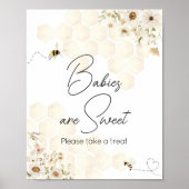 Een beetje honingbij Baby shower baby's zijn lief Poster (Voorkant)