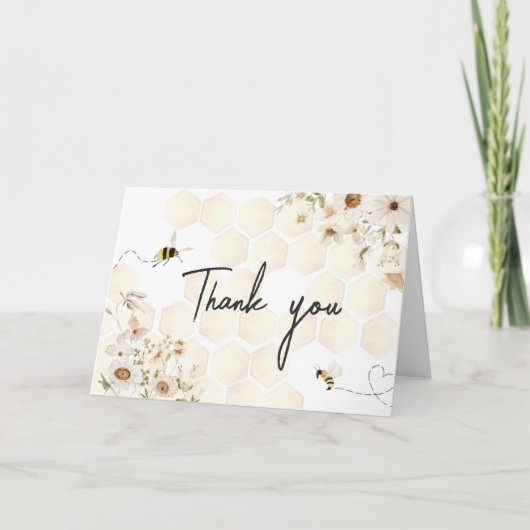 Een beetje honingbij Baby shower Bedankkaart (Voorkant)