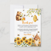 Een beetje honingbij Baby shower dank je kaart (Voorkant)