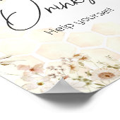 Een beetje honingbij Baby shower Drinken Poster (Hoek)