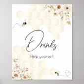 Een beetje honingbij Baby shower Drinken Poster (Voorkant)