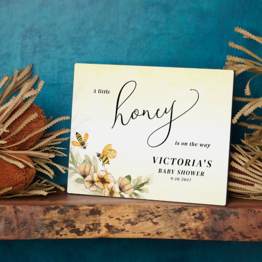 Een beetje honingbij Baby shower Fotoplaat (Zijkant)