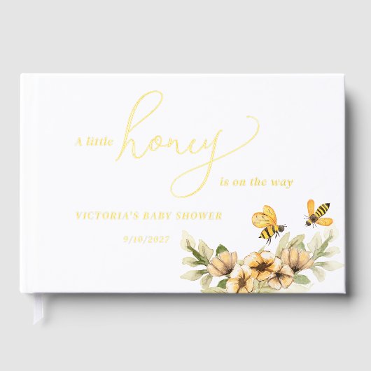 Een beetje honingbij Baby shower Gastenboek (Voorkant)