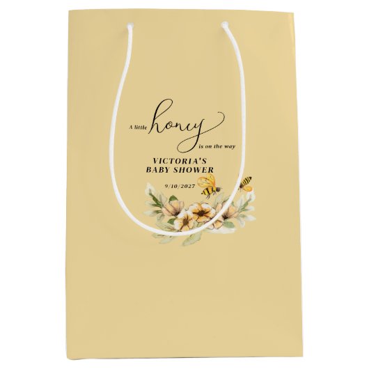 Een beetje honingbij Baby shower Medium Cadeauzakje (Voorkant)