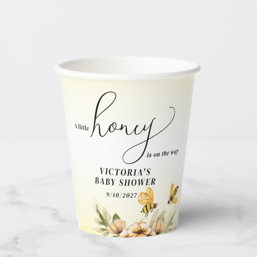 Een beetje honingbij Baby shower Papieren Bekers (Voorkant)