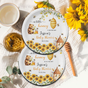 Een beetje honingbij Baby shower Papieren Bordje