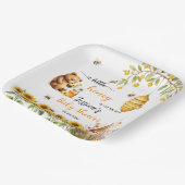 Een beetje honingbij Baby shower Papieren Bordje (Gebogen)