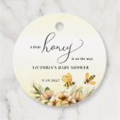Een beetje honingbij Baby shower Rond Bedankjes Labels (Voorkant)