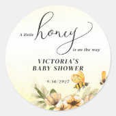 Een beetje honingbij Baby shower Ronde Sticker (Voorkant)