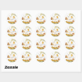 Een beetje honingbij Baby shower Ronde Sticker (Vel)