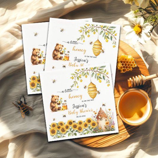 Een beetje honingbij Baby shower Servet