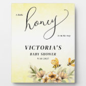 Een beetje honingbij Baby shower Welkomstbord Fotoplaat (Voorkant)