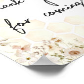 Een beetje honingbij Bedankt voor je komst Poster (Hoek)