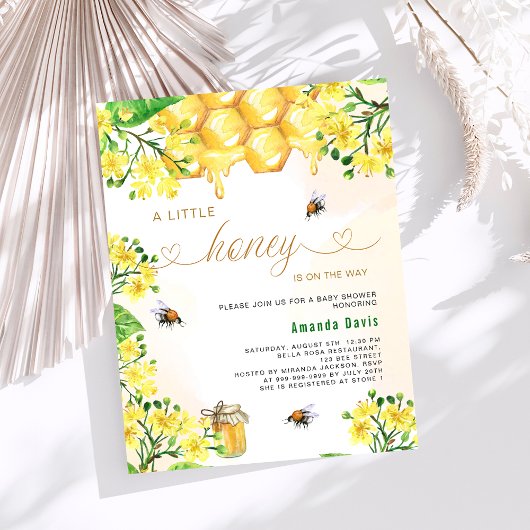 Een beetje honingbij geel budget baby shower