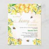 Een beetje honingbij geel budget baby shower (Voorkant)