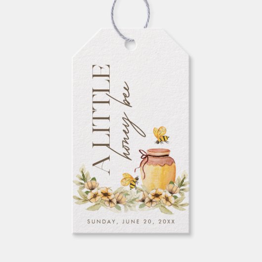 Een beetje honingbij - Spring Baby shower Favor Cadeaulabel (Voorkant)