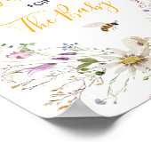 Een beetje honingbij wildflower laat je wensen ach poster (Hoek)