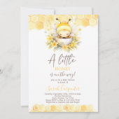 Een beetje honingneutraal Baby shower uitnodiging (Voorkant)
