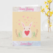 Een beetje houdt van je Valentijnsdag. Kaart (Gele Bloem)