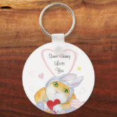 Een beetje houdt van je Waterverf Sleutelhanger (Voorkant)