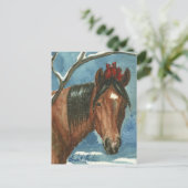 Een beetje hulp van mijn vriend Wild Horse Post Ca Briefkaart (Staand voorkant)