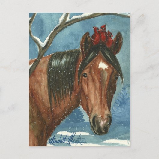 Een beetje hulp van mijn vriend Wild Horse Post Ca Briefkaart (Voorkant)