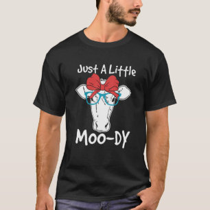 Een beetje humeurige chagrijnige koe grappig dier t-shirt