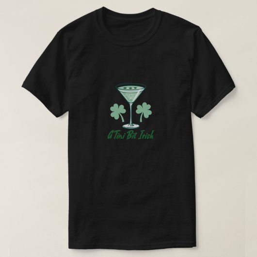 Een beetje Iers - Leuke St. Patrick's Day-cocktail T-shirt (Design voorkant)